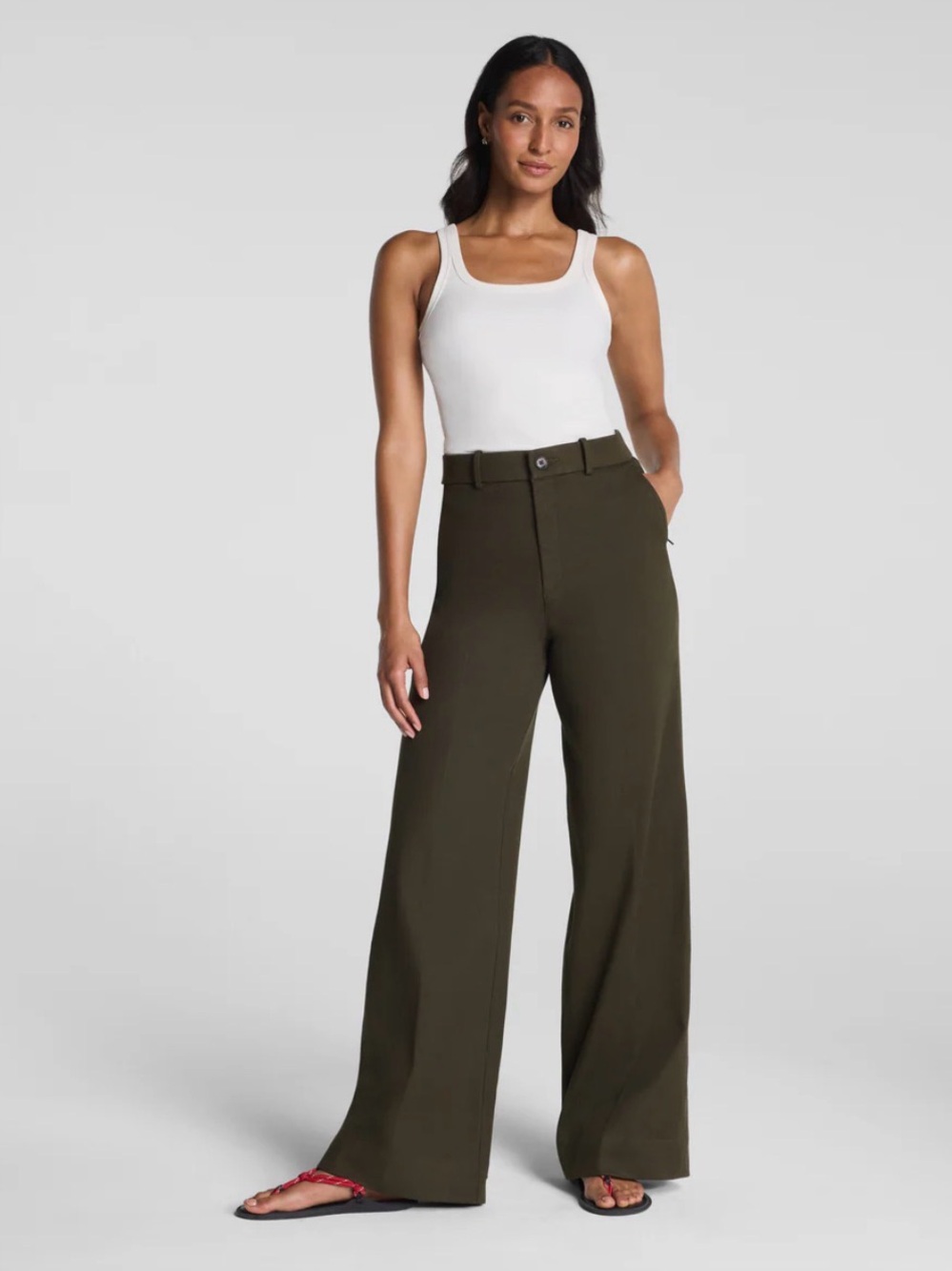 NWT Spanx SPANXsupersmooth® Stretch Twill Wide Leg Pant